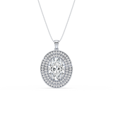 Double Halo Charm Pendant