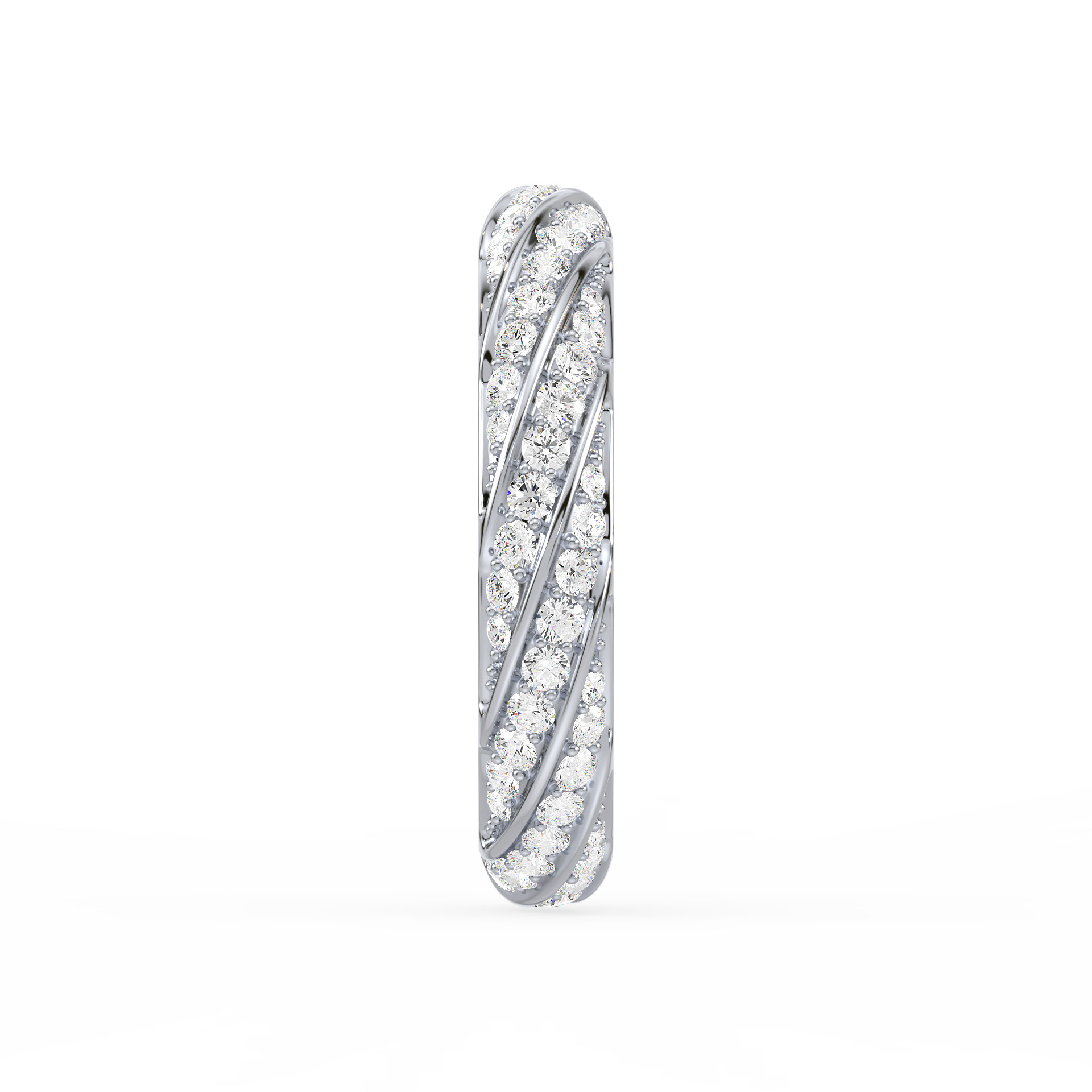 Twisted Elegance Pave Ring