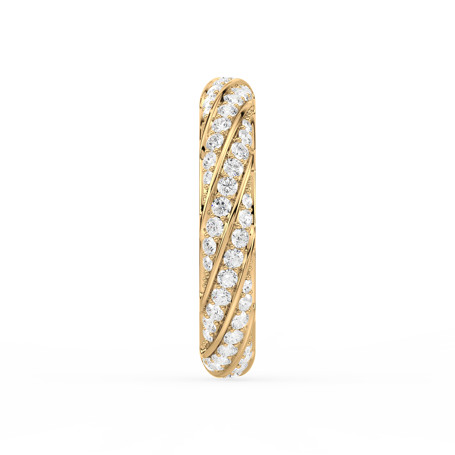 Twisted Elegance Pave Ring