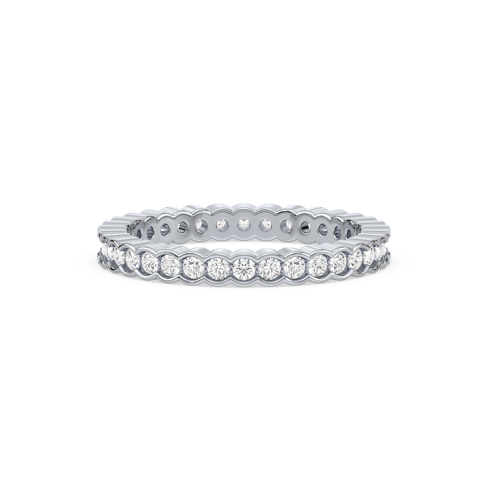 Scalloped Bezel-Set Eternity Ring