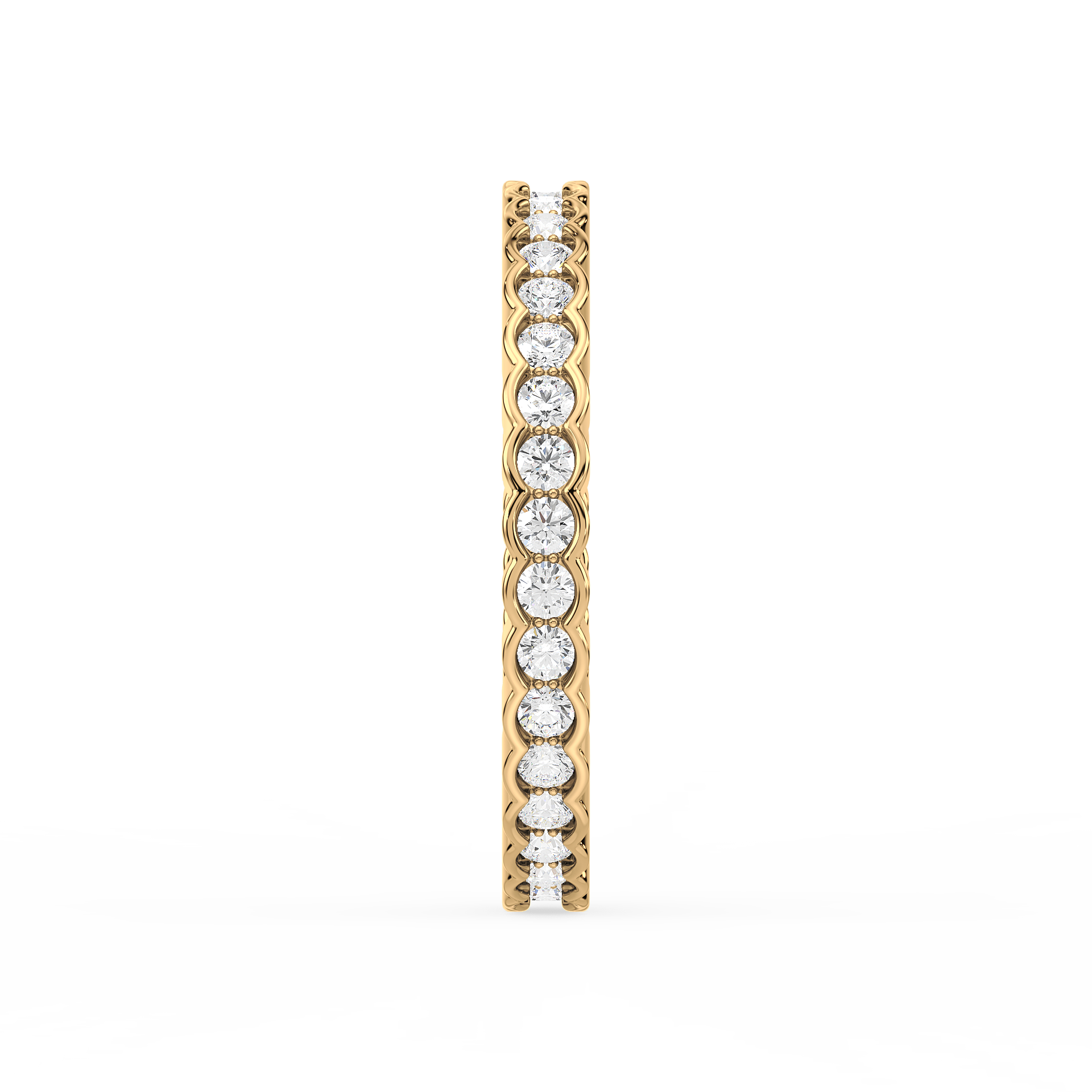 Scalloped Bezel-Set Eternity Ring