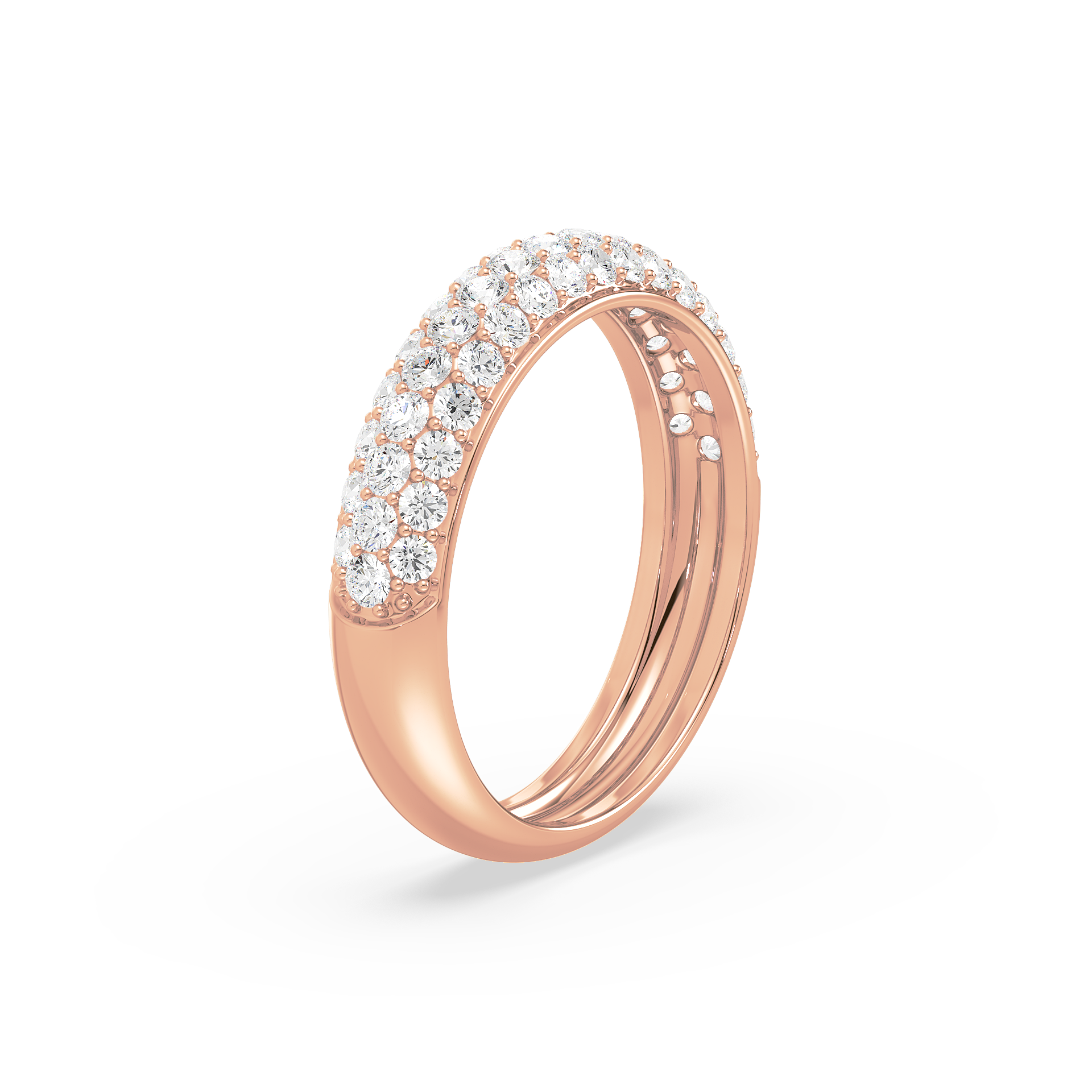 Triple Row Pavé Eternity Ring