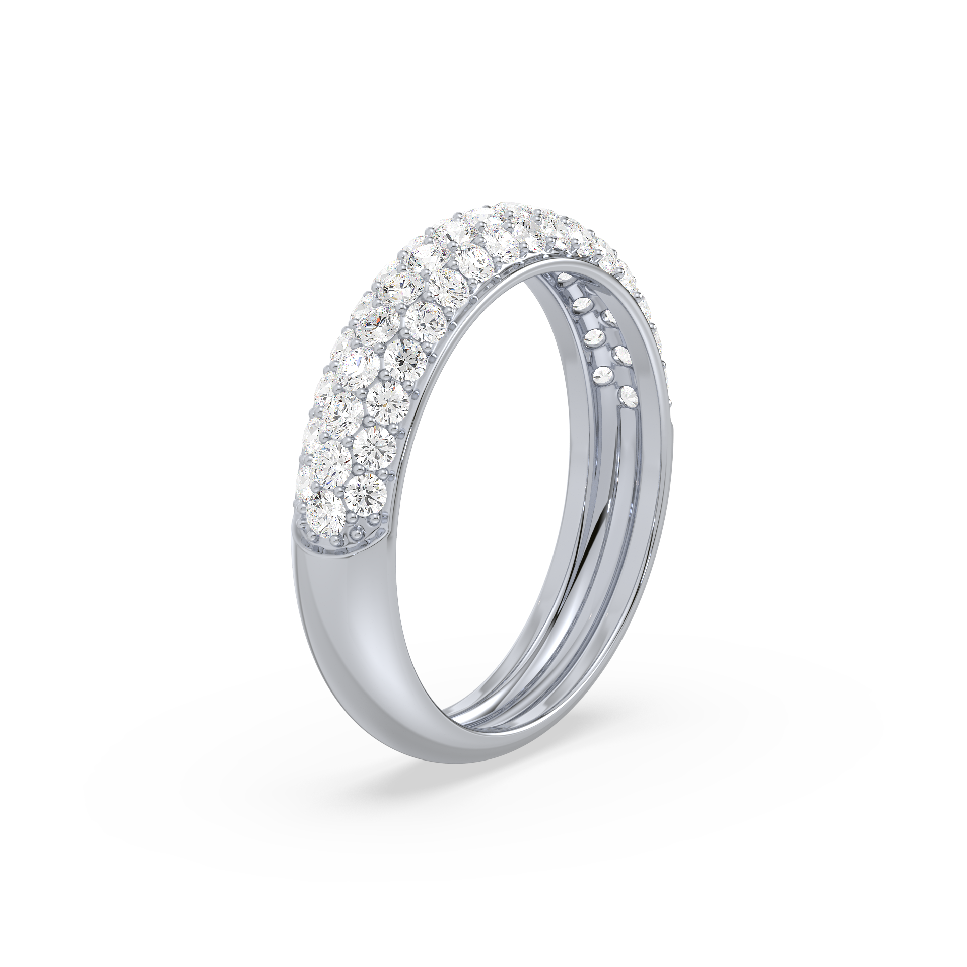 Triple Row Pavé Eternity Ring