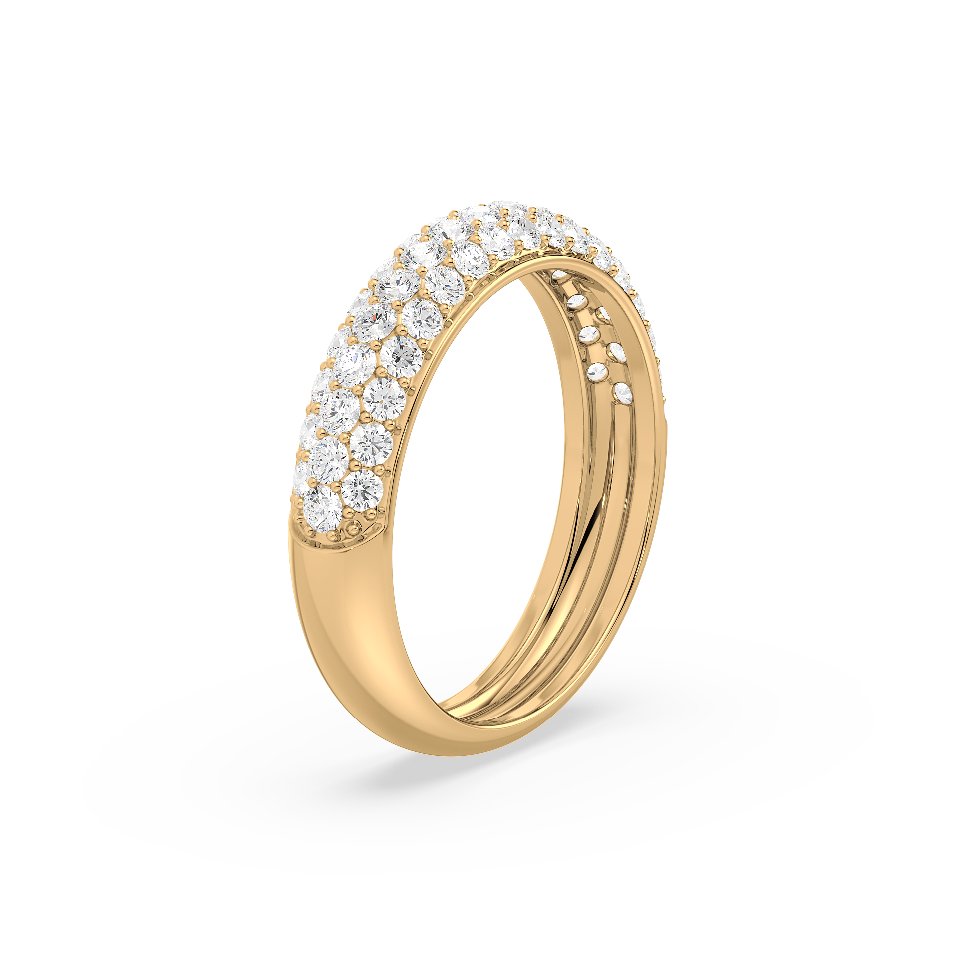 Triple Row Pavé Eternity Ring