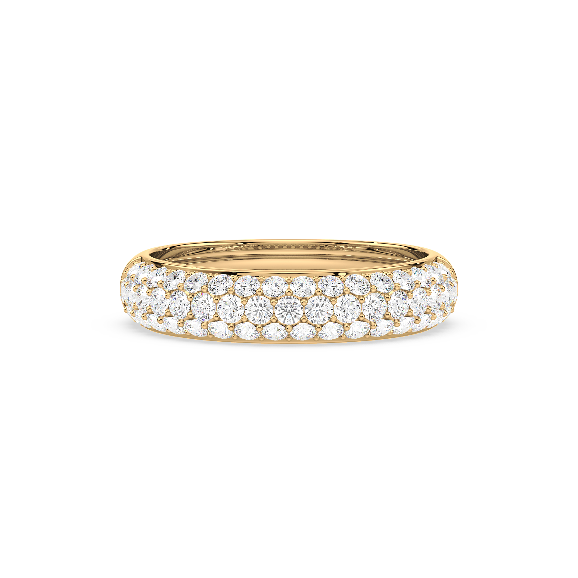 Triple Row Pavé Eternity Ring