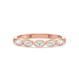 Bezel-Set Marquise Band Ring