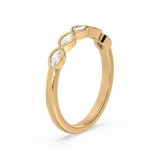 Bezel-Set Marquise Band Ring