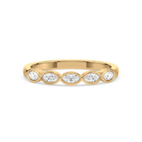 Bezel-Set Marquise Band Ring