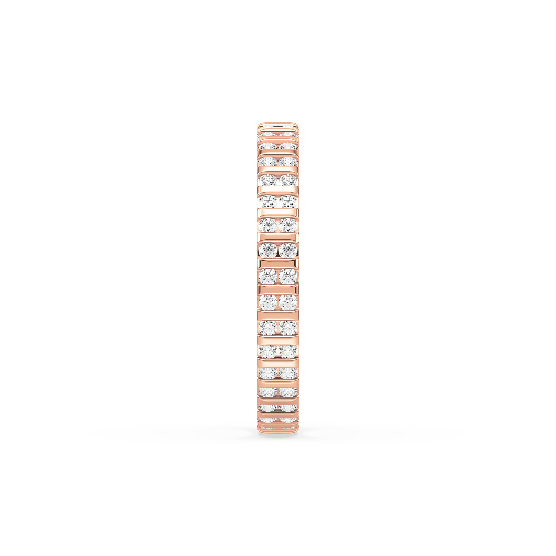 Vertical Bar Pavé Ring