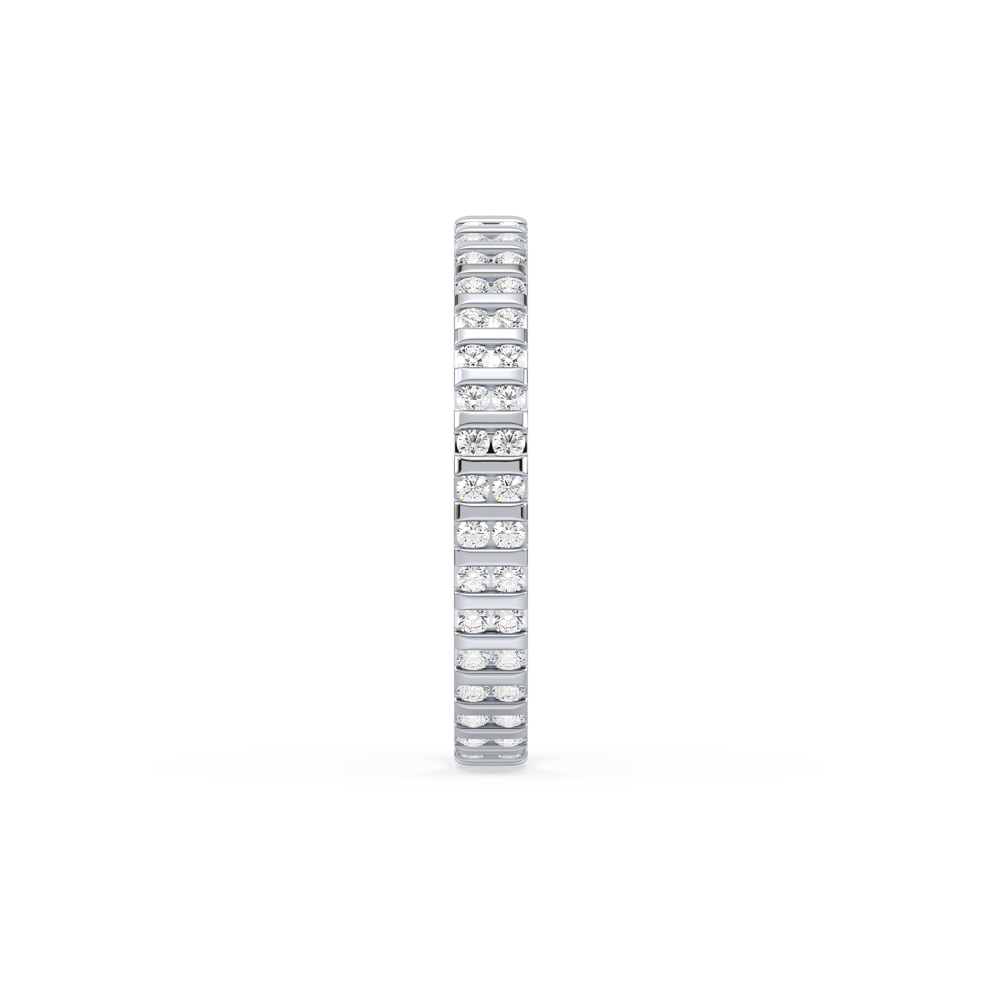 Vertical Bar Pavé Ring