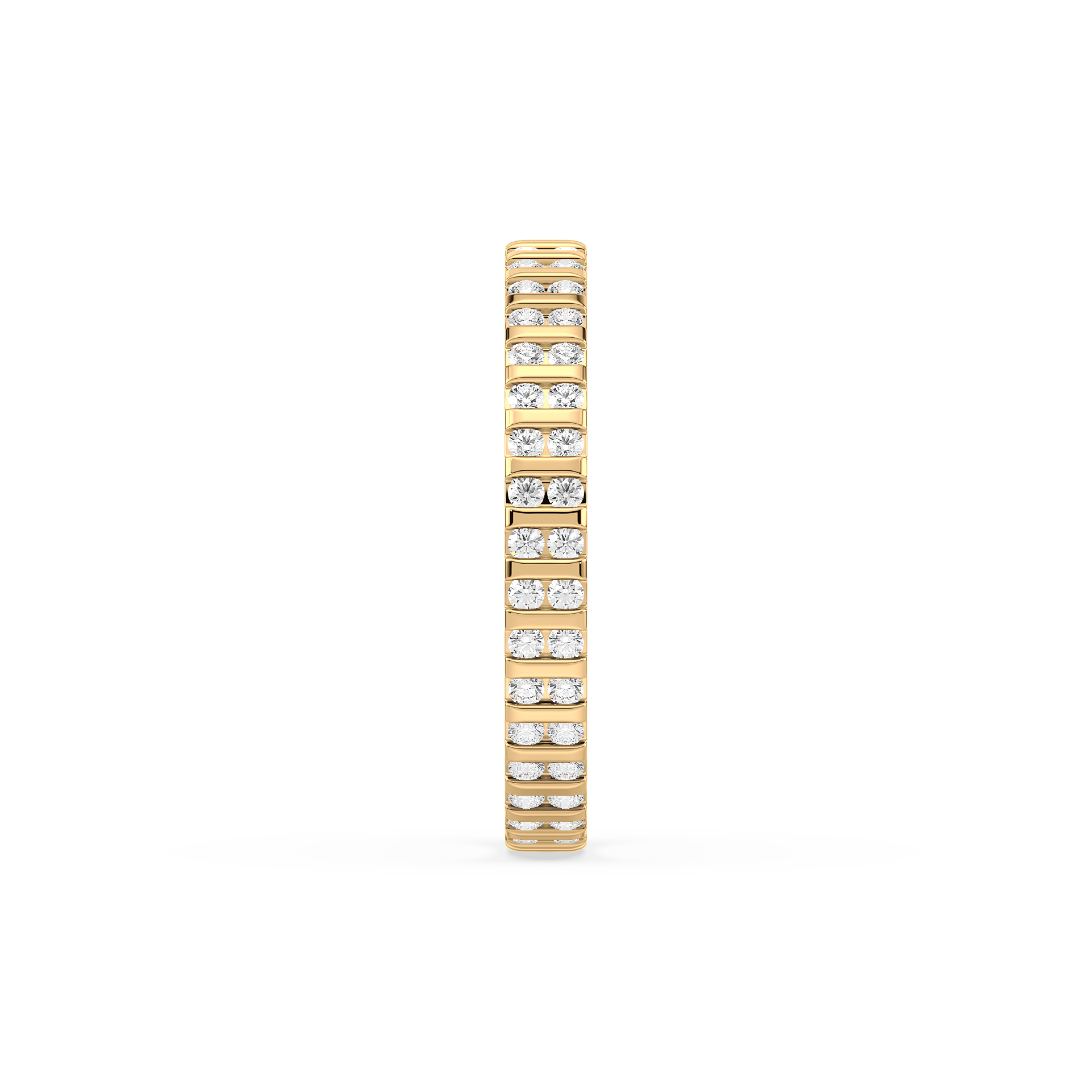 Vertical Bar Pavé Ring