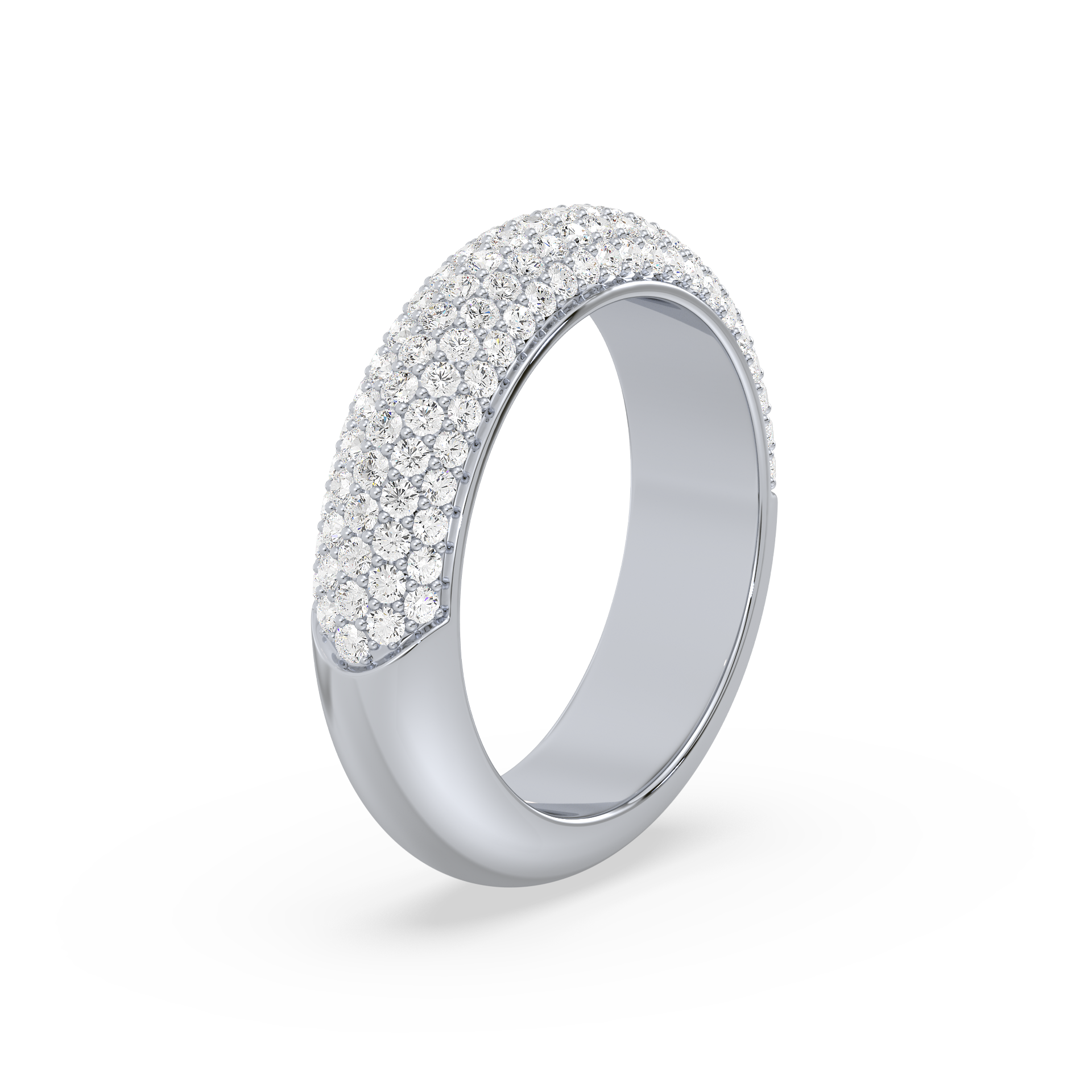 Triple Row Pavé Eternity Ring