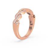 Twisted Infinity Diamond Ring