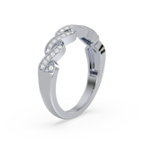 Twisted Infinity Diamond Ring