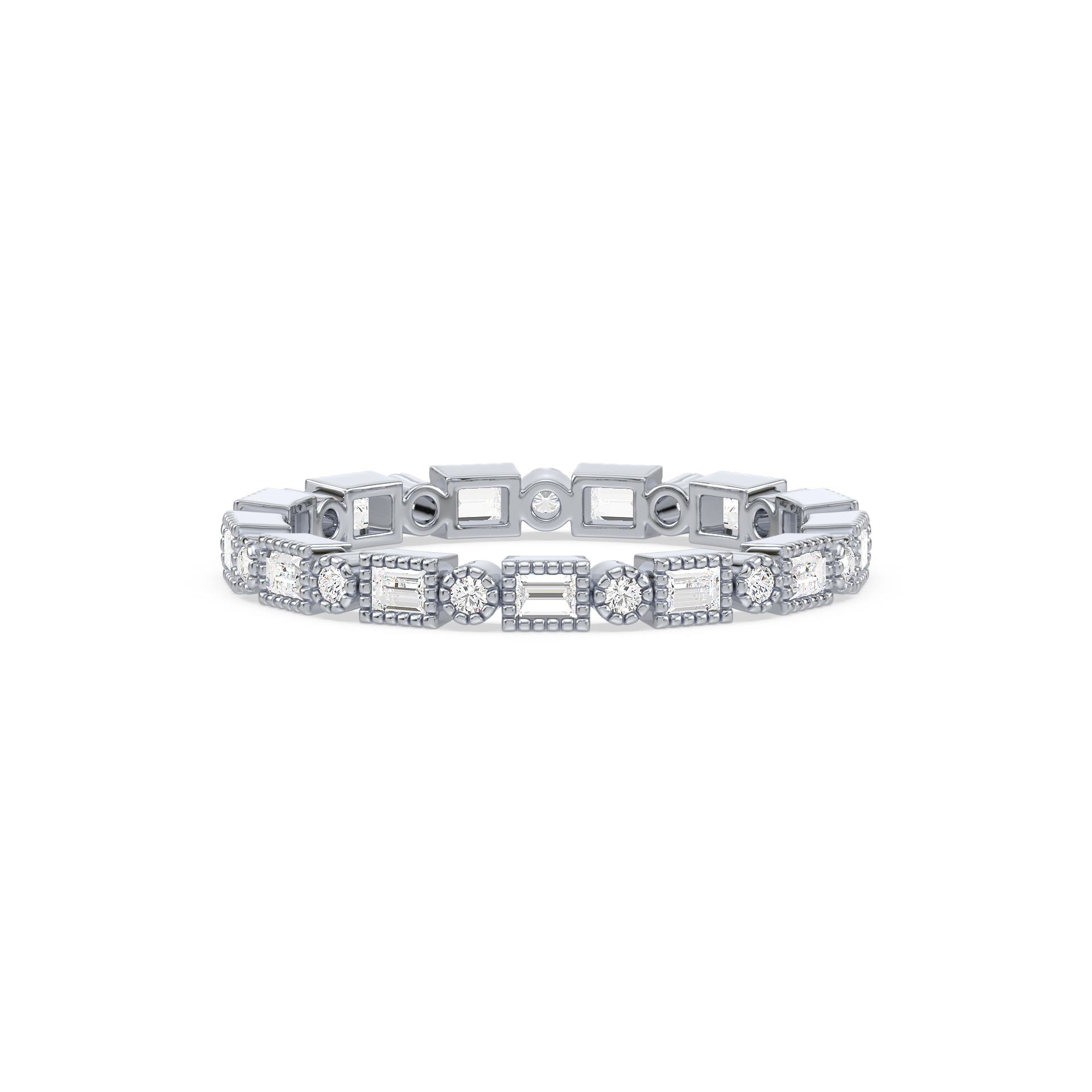 Geometric Diamond Eternity Ring