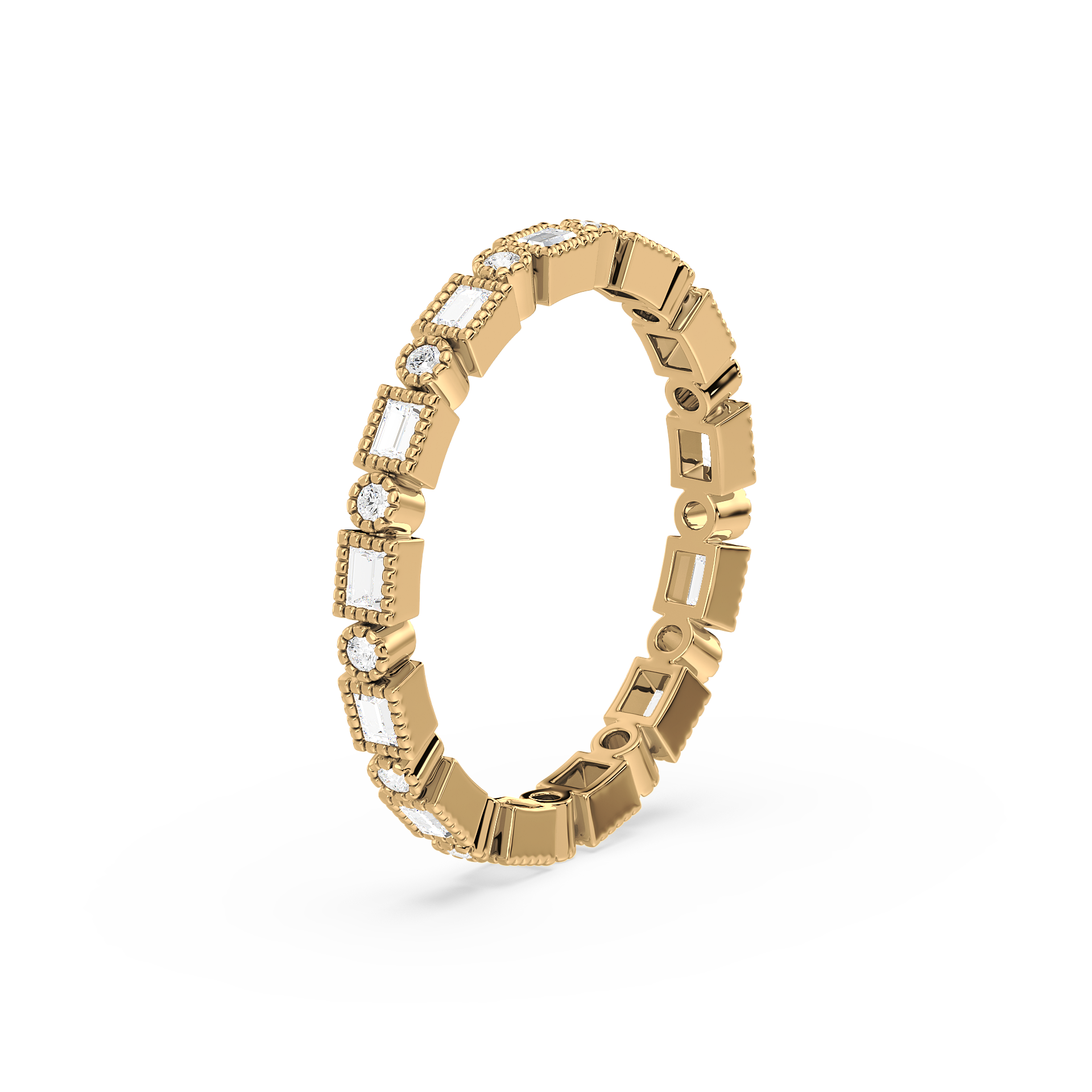 Geometric Diamond Eternity Ring