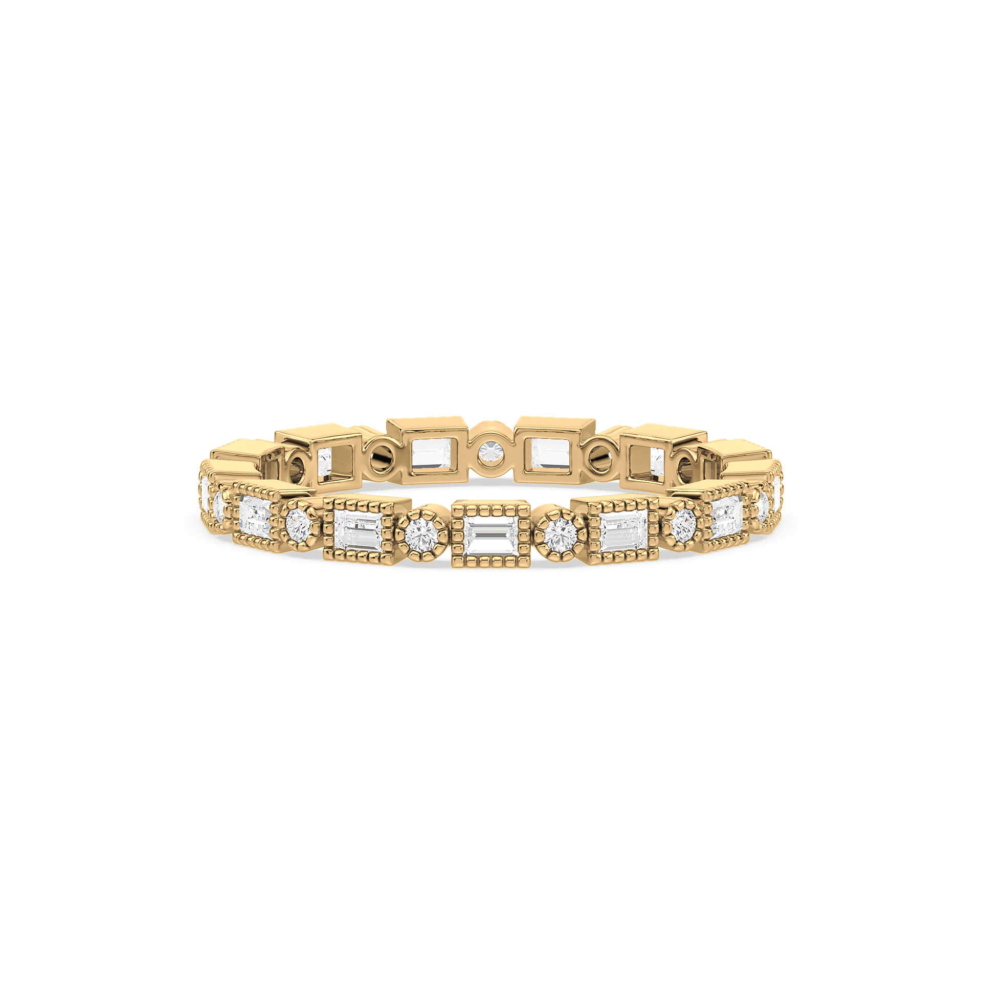 Geometric Diamond Eternity Ring