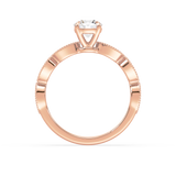 Vintage-Inspired Solitaire Ring with Marquise Accents