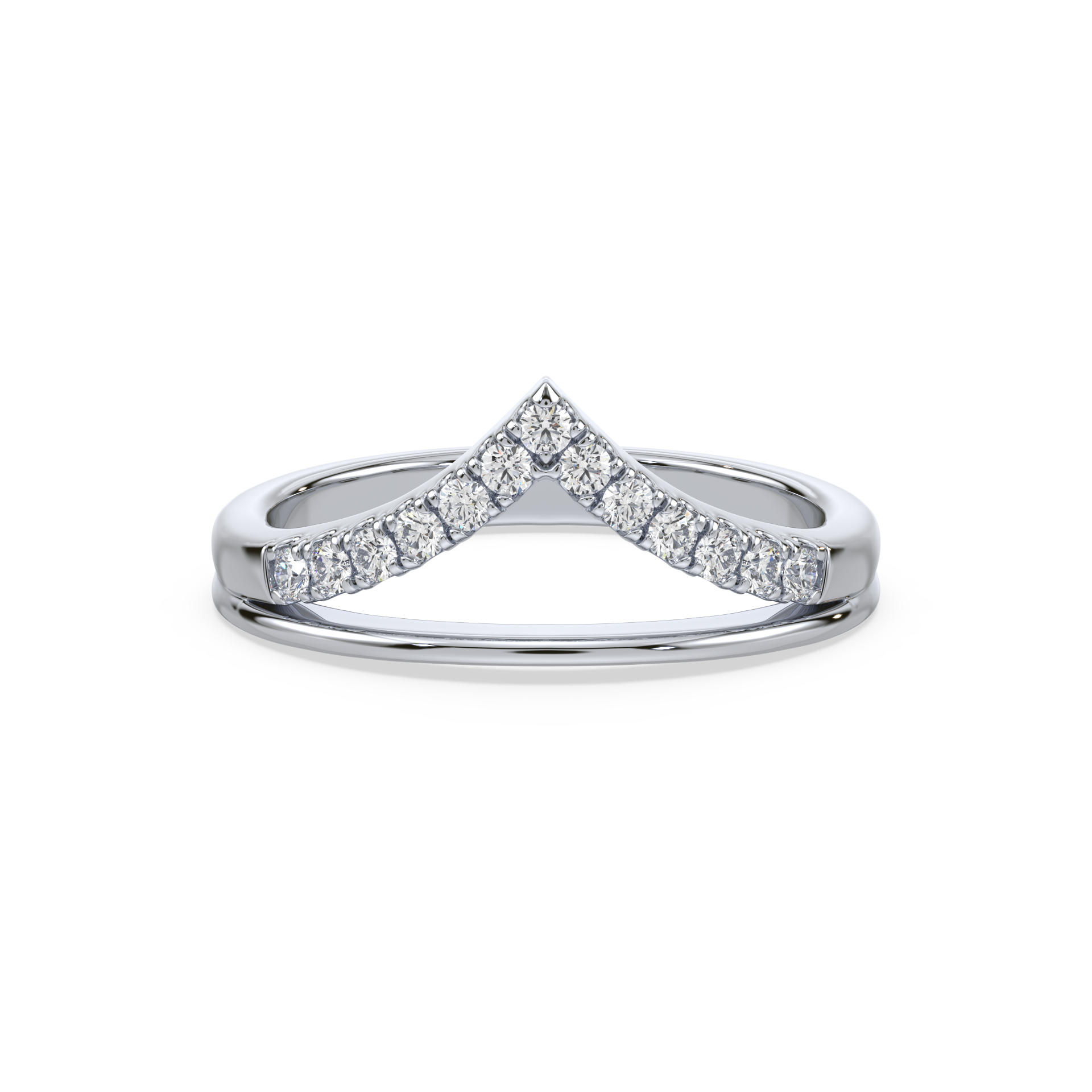 Elegant V-Shape Diamond Ring