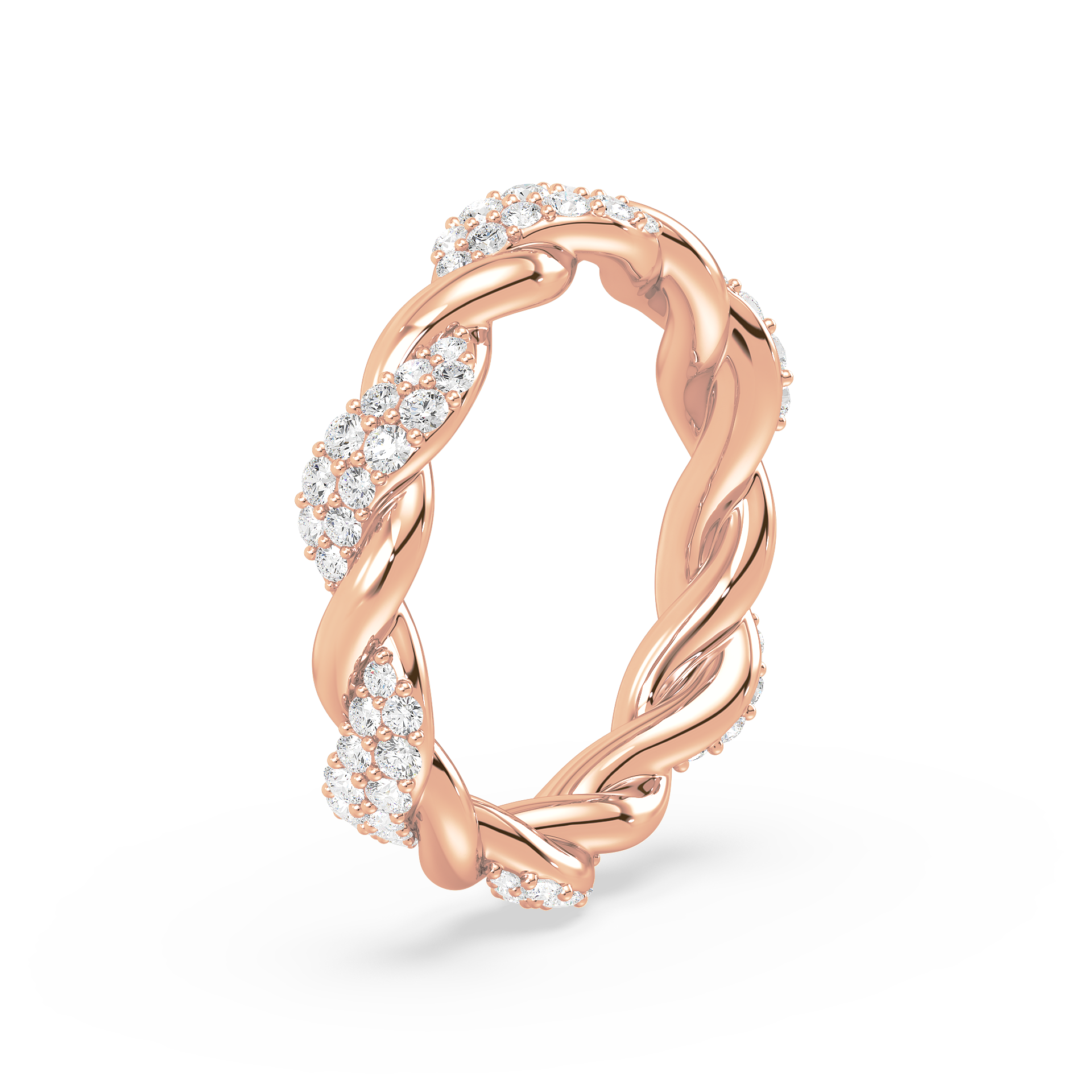 Braided Radiance Diamond Ring