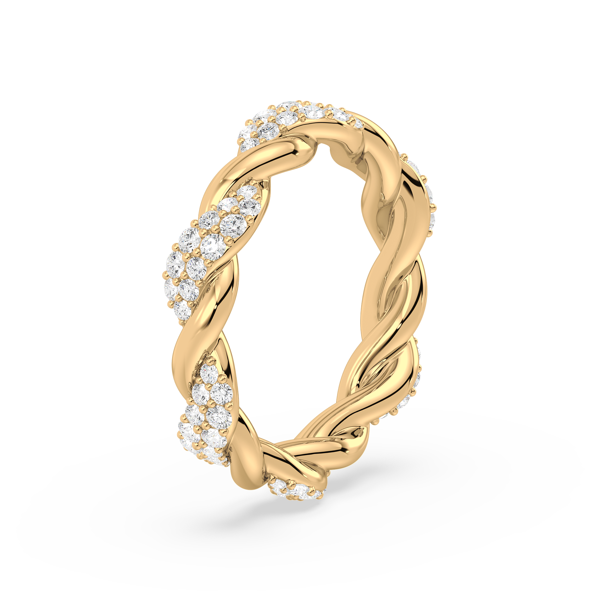 Braided Radiance Diamond Ring