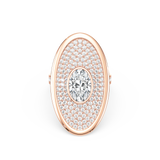 Oval Cluster Statement Ring