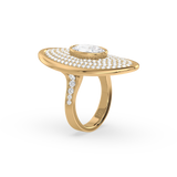 Oval Cluster Statement Ring