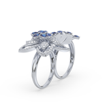 Twin Bloom Statement Ring