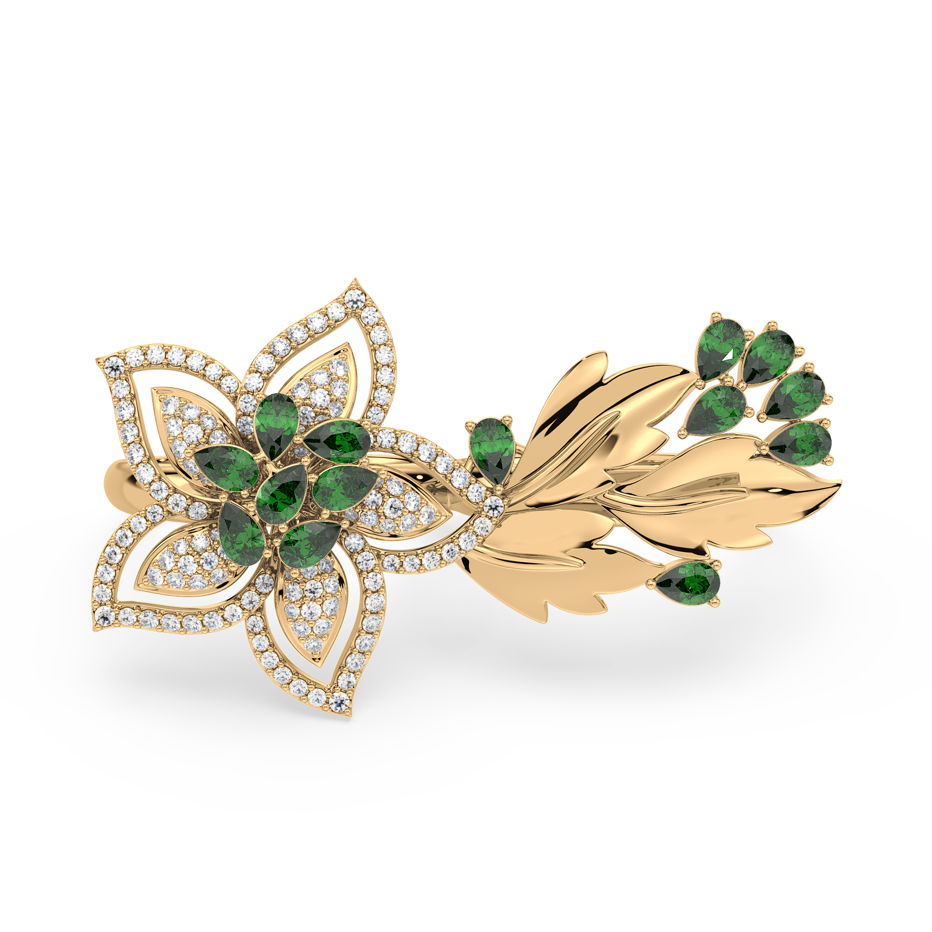 Twin Bloom Statement Ring