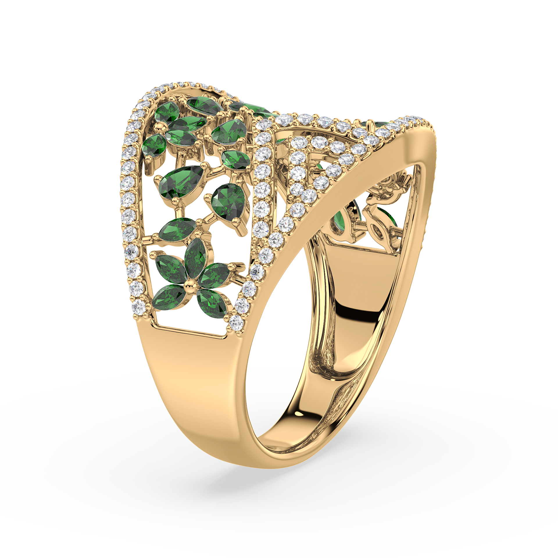 Nature's Embrace Floral Ring