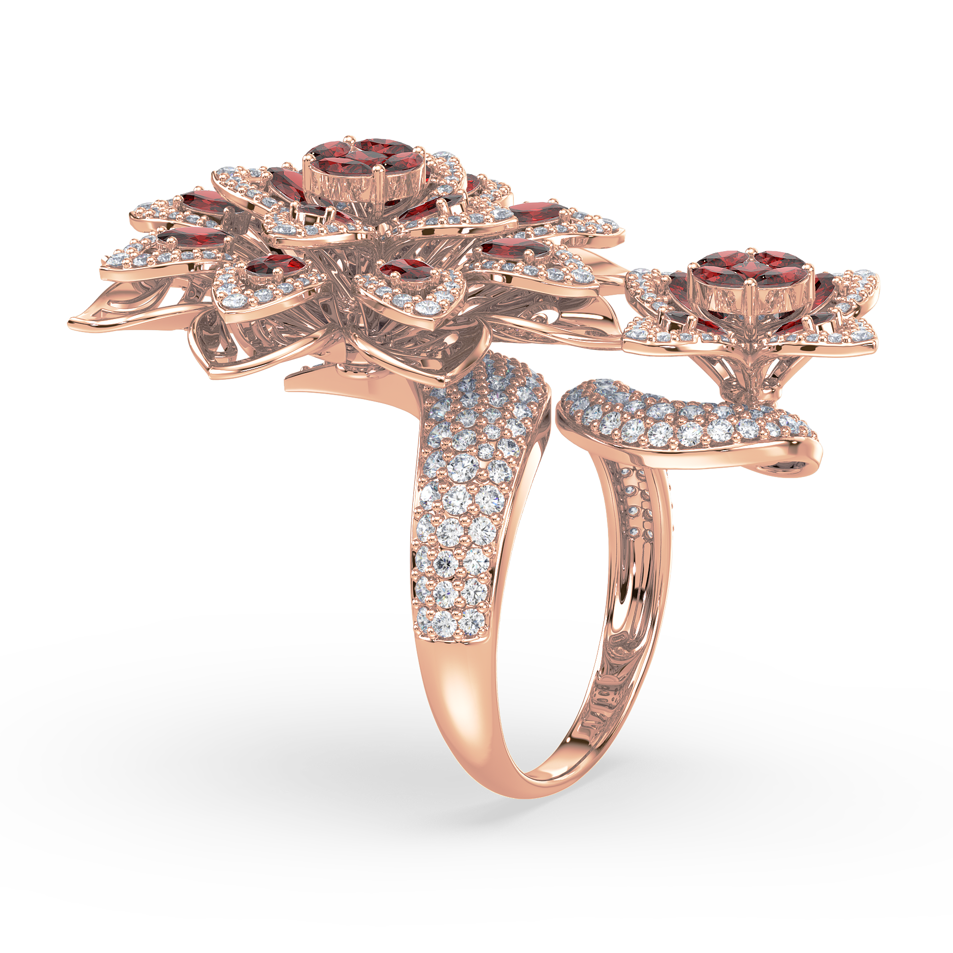 Radiant Blossom Cocktail Ring