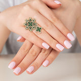 Radiant Blossom Cocktail Ring