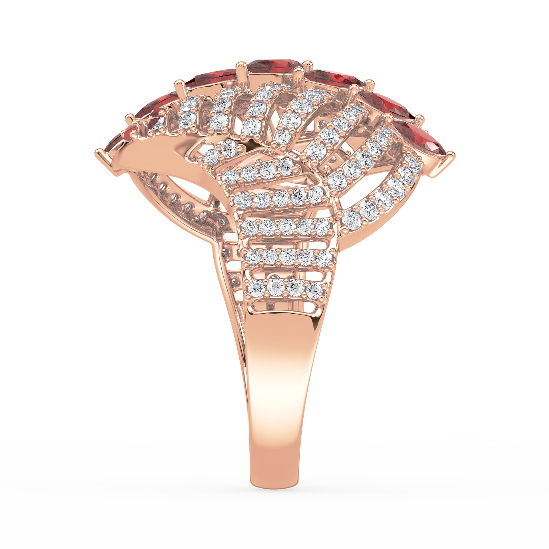 Cascade Elegance Statement Ring