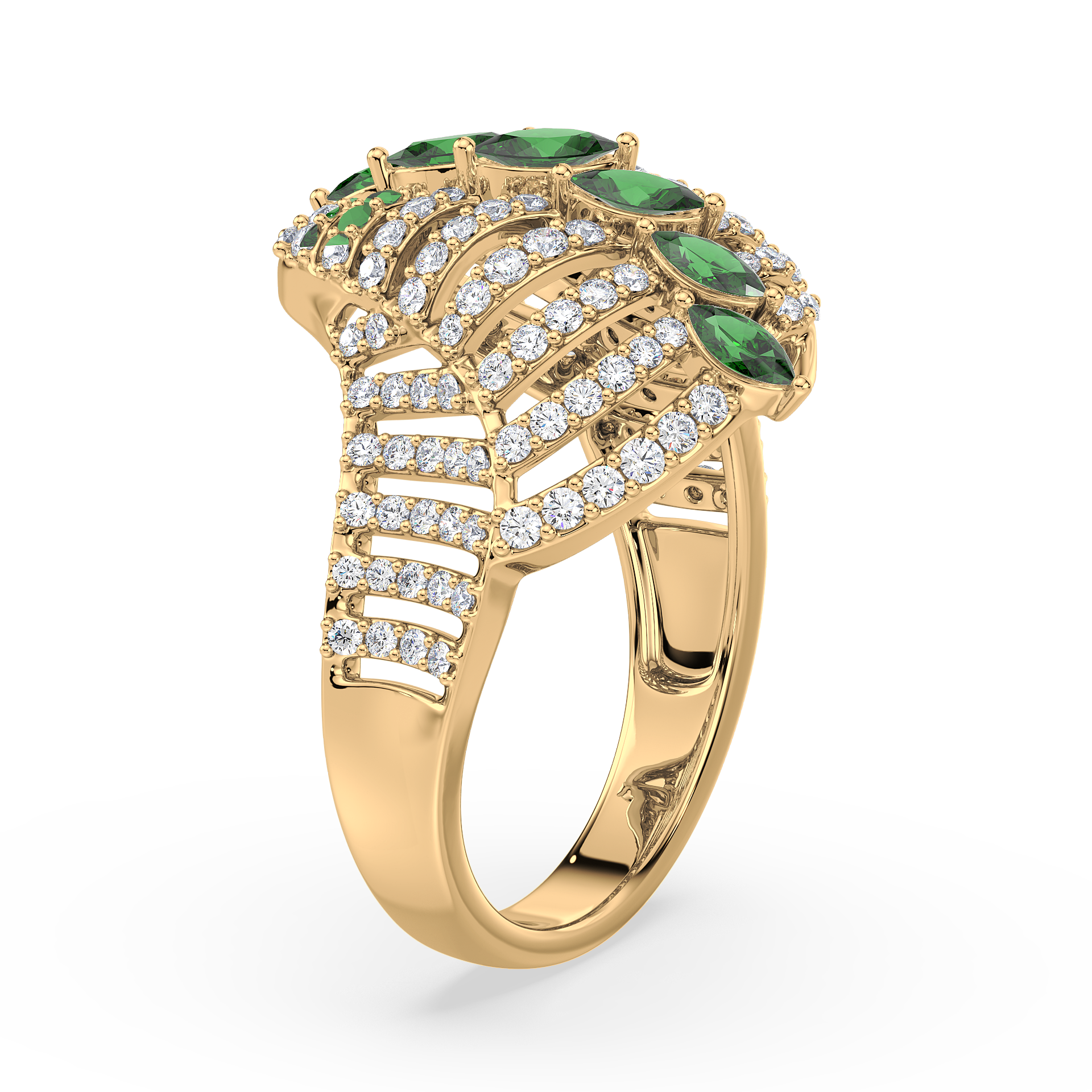 Cascade Elegance Statement Ring