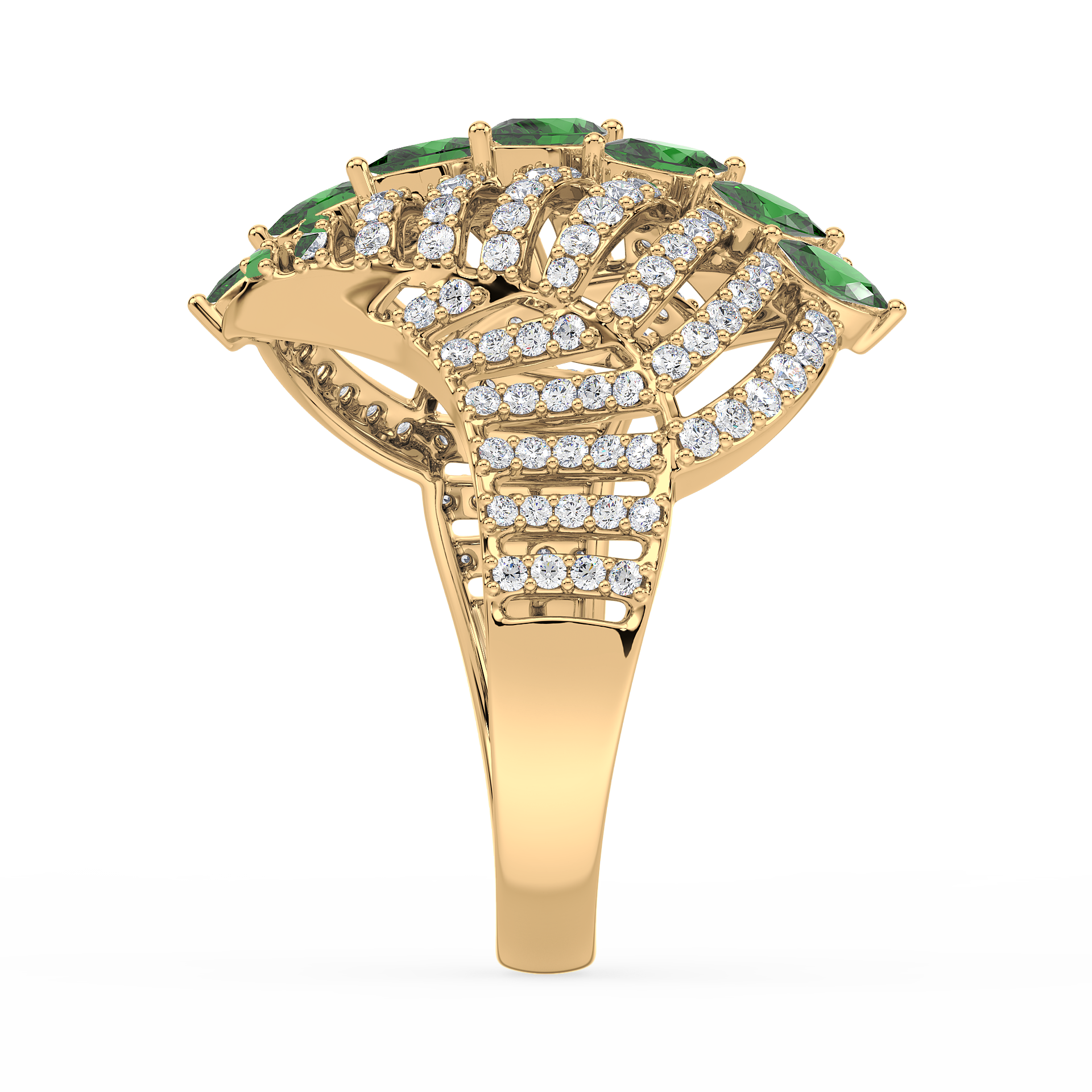 Cascade Elegance Statement Ring