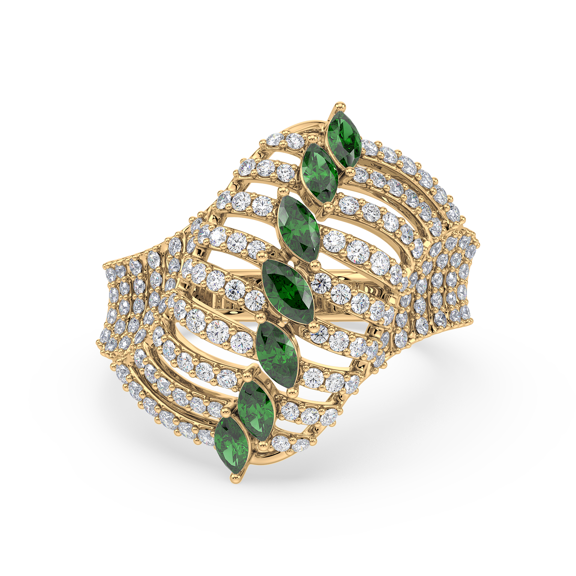 Cascade Elegance Statement Ring