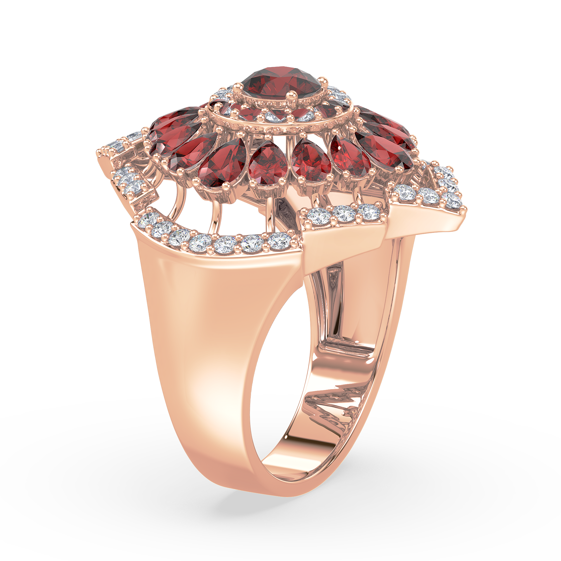 Regal Blossom Cocktail Ring