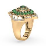 Regal Blossom Cocktail Ring