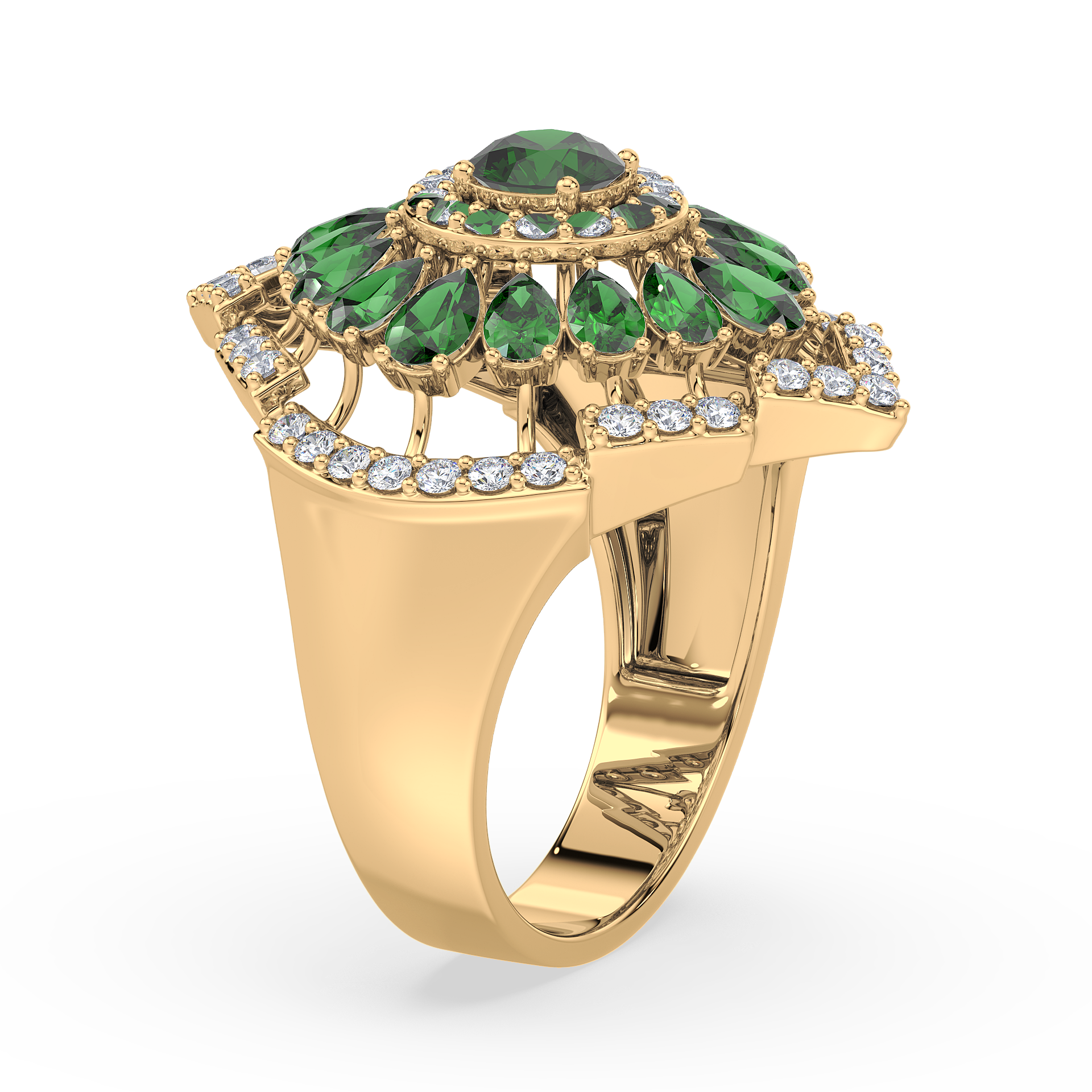 Regal Blossom Cocktail Ring