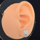 Radiant Cluster Cushion Stud Earrings