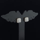 Radiant Cluster Cushion Stud Earrings