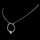 Aurora Baguette Diamond Circle Pendant