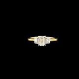 Aurora Trilogy Emerald-Cut Ring