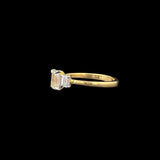Aurora Trilogy Emerald-Cut Ring