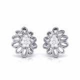 Floral Sparkle Stud Earrings (with Screw)