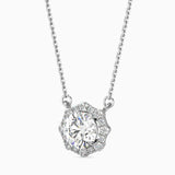 Brilliant Round Solitaire Pendant with a Halo