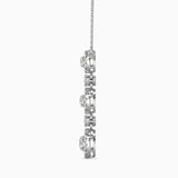 Triple Halo Circle Drop Pendant with Sparkling Diamonds