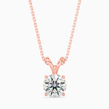 Classic Round Solitaire Pendant Necklace