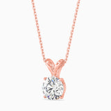 Classic Round Solitaire Pendant Necklace