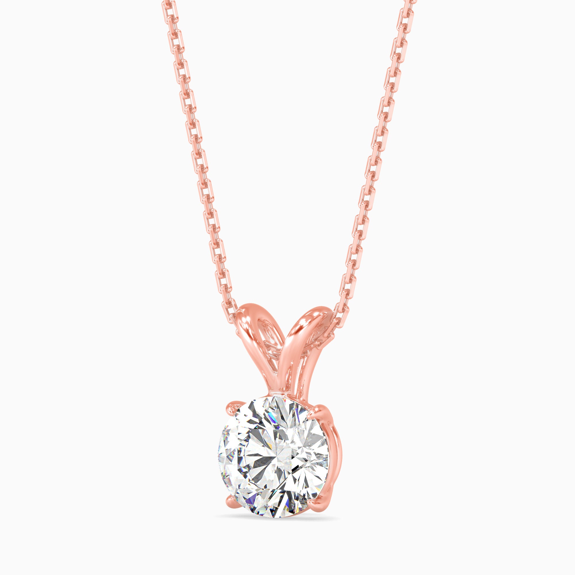 Classic Round Solitaire Pendant Necklace